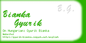 bianka gyurik business card
